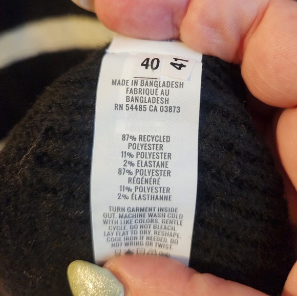 Aerie Black and White Striped Sweater - Picture 7 of 7